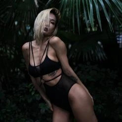 Hamade Activewear Strappy O-Ring Sling Bottoms - Black