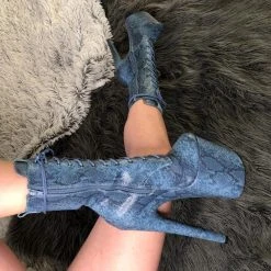 Hella Heels Anaconda Boots - 8inch Shoes