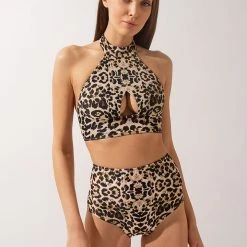 All Pole Wear Shark Polewear Tanna Top - Leopard