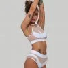 Creatures Of XIX I S I S High Waisted Bottoms - White With Sand Mesh Shorts