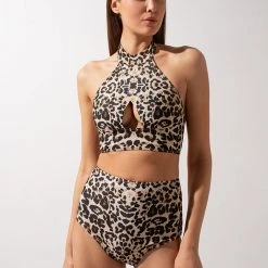All Pole Wear Shark Polewear Double-sided High Waist Shorts - Leopard/Black