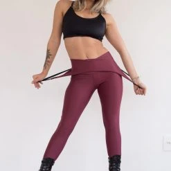 All Pole Wear Sorte Second Skin Sling Leggings - Berry