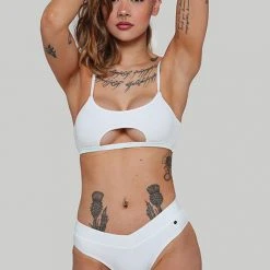 Creatures Of XIX The Hills Raree Top - Ribbed White All Pole Wear