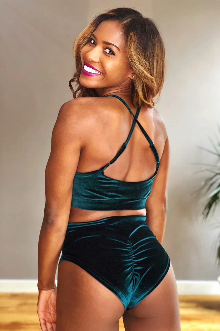 REV ACTIV Gap Top - Dark Green Velvet 2 REV ACTIV Gap Top - Dark Green Velvet