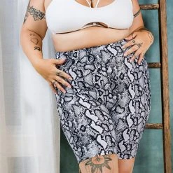 All Pole Wear Chantay Polewear Allegra Biker Shorts - Snake