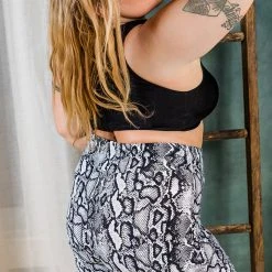 All Pole Wear Chantay Polewear Allegra Biker Shorts - Snake