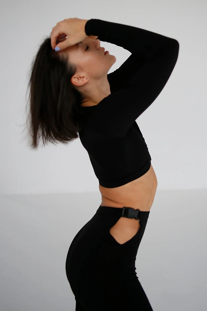 All Pole Wear Exo Wear Long Sleeve Buckle Front Top - Black 5 All Pole Wear Exo Wear Long Sleeve Buckle Front Top - Black