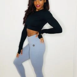 Olra Activewear Signature Leggings - Sky Grey