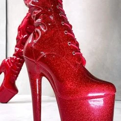 New In Hella Heels The Glitterati Thigh High 8inch Boots - Kansass