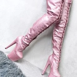 Hella Heels The Glitterati Thigh High 8inch Boots - Sugarbaby 9 Hella Heels The Glitterati Thigh High 8inch Boots - Sugarbaby