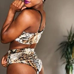 All Pole Wear REV ACTIV Bomb Garter Shorts - Snake Velvet