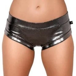All Pole Wear Cleo The Hurricane Hot Pants - Metallic Chrome