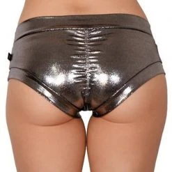 All Pole Wear Cleo The Hurricane Hot Pants - Metallic Chrome