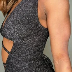 Exo Wear Lurex Bodysuit - Black All Pole Wear