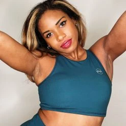 Enviro Grip All Pole Wear The Enviro Co. Crop Top - Blue Teal 9 Enviro Grip All Pole Wear The Enviro Co. Crop Top - Blue Teal