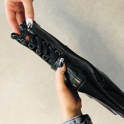 Shoes Hella Heels EmpireKicks Corset 7inch Boots - Black