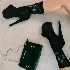 Hella Heels HellGirl 8inch Boots - Black/Mint Shoes