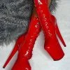 Hella Heels LipKit 8inch Boots - Cherry Pie
