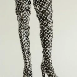 Hella Heels Branded Thigh High 8inch Boots - Black 21 Hella Heels Branded Thigh High 8inch Boots - Black