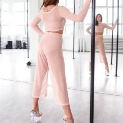 REV ACTIV Mesh Flow Pants - Beige Loungewear Bottoms