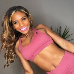 Olra Activewear Sports Bra - Desert Rose All Pole Wear