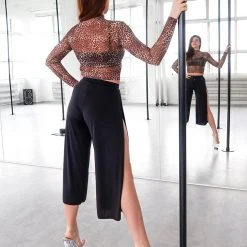 REV ACTIV Wild Leopard Long Sleeved Crop Top All Pole Wear 17 REV ACTIV Wild Leopard Long Sleeved Crop Top All Pole Wear