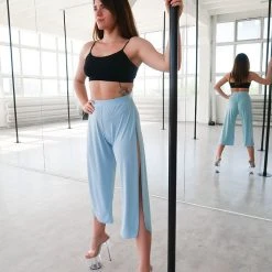 REV ACTIV Sensual Flow Pants (with Leg Slit) - Baby Blue 11 REV ACTIV Sensual Flow Pants (with Leg Slit) - Baby Blue