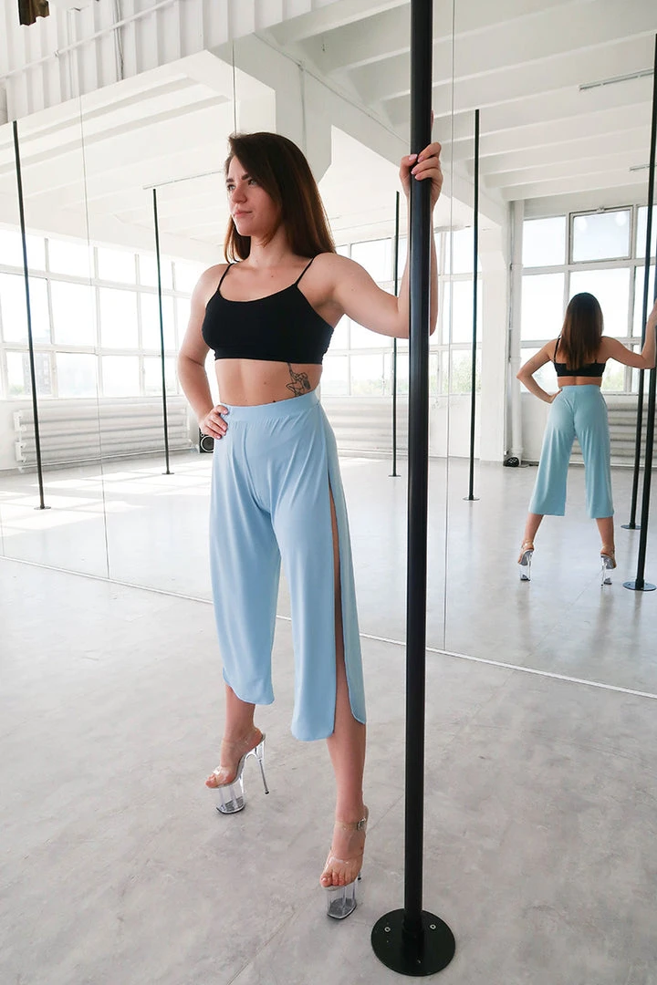 REV ACTIV Sensual Flow Pants (with Leg Slit) - Baby Blue 6 REV ACTIV Sensual Flow Pants (with Leg Slit) - Baby Blue