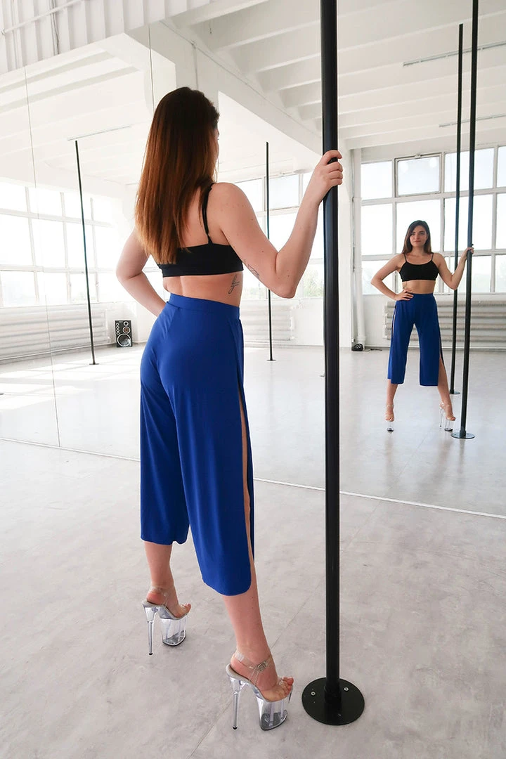REV ACTIV Sensual Flow Pants (with Leg Slit) - Cobalt 6 REV ACTIV Sensual Flow Pants (with Leg Slit) - Cobalt
