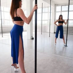 REV ACTIV Sensual Flow Pants (with Leg Slit) - Cobalt 9 REV ACTIV Sensual Flow Pants (with Leg Slit) - Cobalt