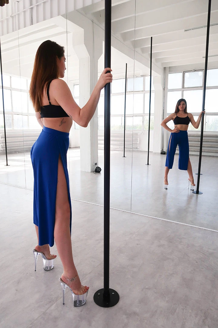 REV ACTIV Sensual Flow Pants (with Leg Slit) - Cobalt 4 REV ACTIV Sensual Flow Pants (with Leg Slit) - Cobalt