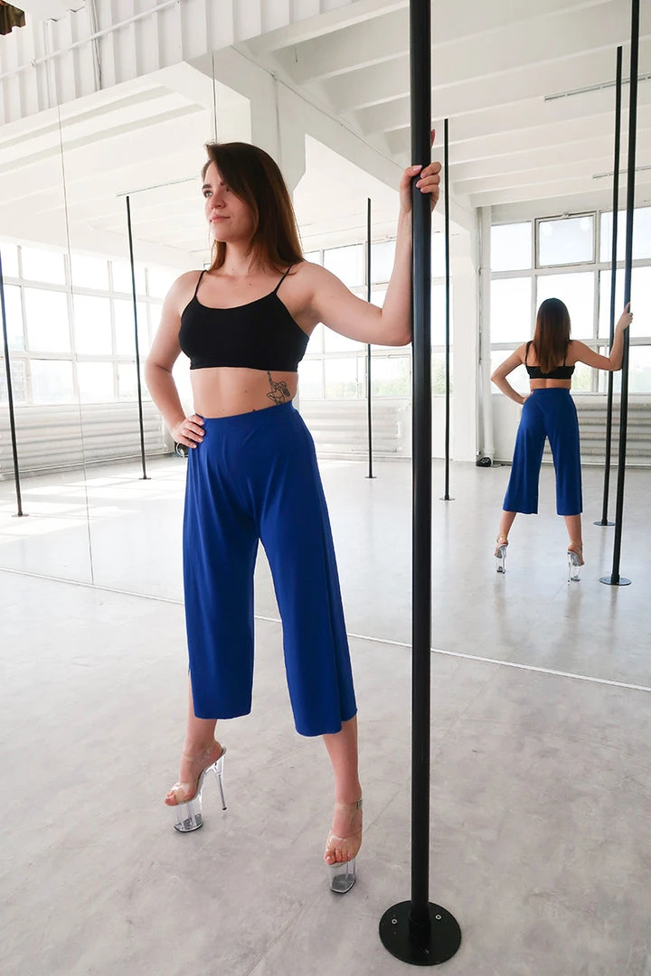 REV ACTIV Sensual Flow Pants (with Leg Slit) - Cobalt 5 REV ACTIV Sensual Flow Pants (with Leg Slit) - Cobalt