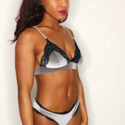 All Pole Wear Shimmy & Sparkle Hong Kong Shorts - Silver Taupe