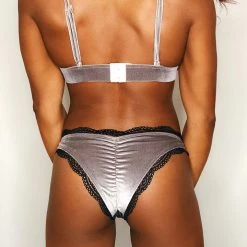 All Pole Wear Shimmy & Sparkle Hong Kong Shorts - Silver Taupe