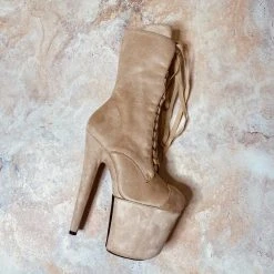 Hella Heels Classique Shoe Protector - Sand Faux Suede Shoes
