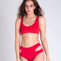 All Pole Wear Paradise Chick Opencut Shorts - Red