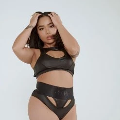 Creatures Of XIX I Slay Sports Bra - Black