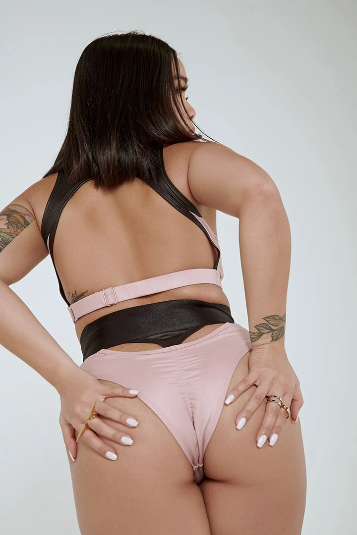 Creatures Of XIX I Slay Sports Bra - Pink/Black All Pole Wear