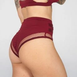 Tatiana Activewear Isla Shorts - Burgundy 14 Tatiana Activewear Isla Shorts - Burgundy