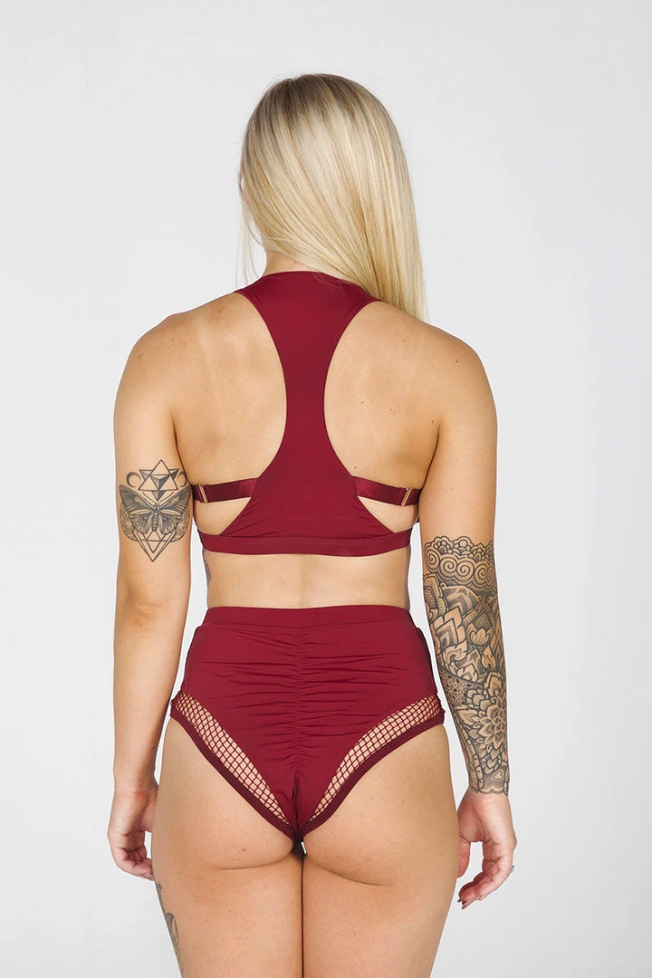 Tatiana Activewear Isla Shorts - Burgundy 5 Tatiana Activewear Isla Shorts - Burgundy