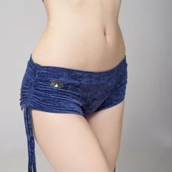 RAD Velvet Side String Shorts - Navy Blue