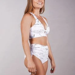 All Pole Wear Off The Pole Keyhole Sports Bra - White Marble