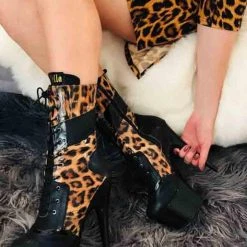 Shoes Hella Heels EmpireKicks 7inch Boots - Black