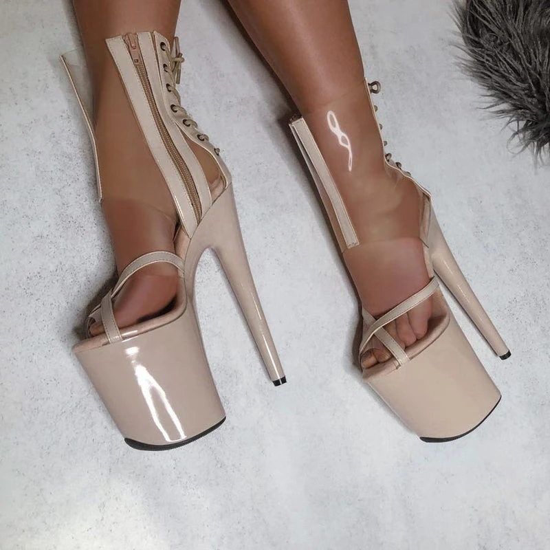 Hella Heels King Hybrid 8inch Boots - Stripped Shoes 4 Hella Heels King Hybrid 8inch Boots - Stripped Shoes