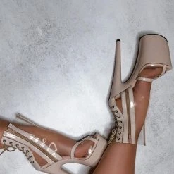 Hella Heels King Hybrid 8inch Boots - Stripped Shoes 6 Hella Heels King Hybrid 8inch Boots - Stripped Shoes