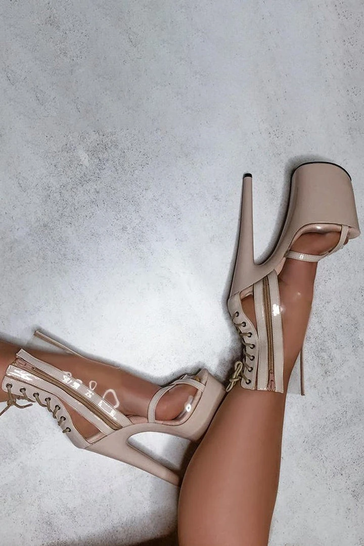 Hella Heels King Hybrid 8inch Boots - Stripped Shoes 3 Hella Heels King Hybrid 8inch Boots - Stripped Shoes