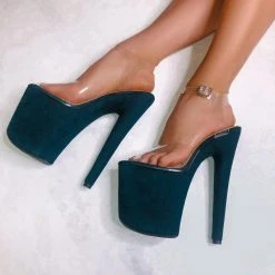 Shoes Hella Heels Classic Faux Suede 8inch Stilettos - Leonie