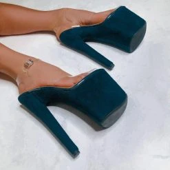 Shoes Hella Heels Classic Faux Suede 8inch Stilettos - Leonie