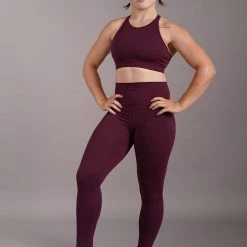 Off The Pole Scrunch Butt Leggings - Burgundy