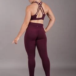 Off The Pole Scrunch Butt Leggings - Burgundy